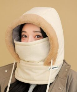 Polar Fleece Winter Balaclava – Thick Warm Hood Hat with Face Mask for Men & Women