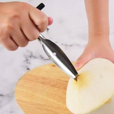 Stainless Steel Coconut Opener & Peeler Tool– Manual Coconut Knife & Driller for Easy Coconut Opening - Image 3