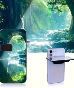 Adjustable Smartphone Camera Reflection Mirror Clip – Portable Phone Camera Mirror Attachment for Travel, Vlog, Selfie & Creative Reflection Photography
