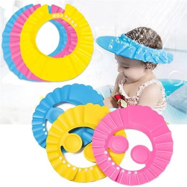 Adjustable Kids Shower Cap – Soft EVA Baby Bath Hat for Hair & Shower Protection