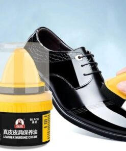 Leather Repair & Care Cream – Liquid Shoe Polish with Sponge, Universal Leather Balm for Shoes, Bags & Car Seats