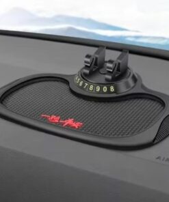 Alternative view of Multi-Functional Car Anti-Slip Dashboard Mat with Rotatable Phone Holder & Temporary Parking Number – Universal Non-Slip Silicone Car Dash Pad