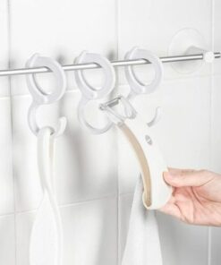 Alternative view of 2 Pcs Multi-Function Plastic S Hooks with Safety Lock & Adjustable Buckle for Car, Wardrobe, Kitchen & Home (2Pcs)