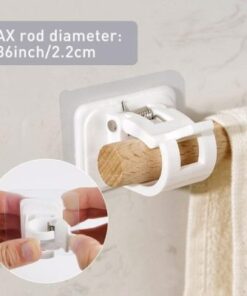 Alternative view of 2 Pcs Self Adhesive Curtain Rod Bracket Wall Hooks – Durable Waterproof Curtain Pole Holder for Bathroom, Kitchen & Home (2 Pcs)