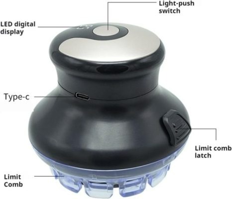 Hot New Wireless Round Hair Clipper – LED Trimmer with Adjustable 3–12mm Length for Men, Kids & Home Use - Image 2